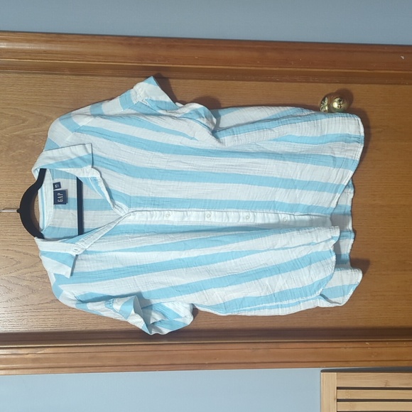 Gap Striped Linen Button Up Shirt - Picture 2 of 3